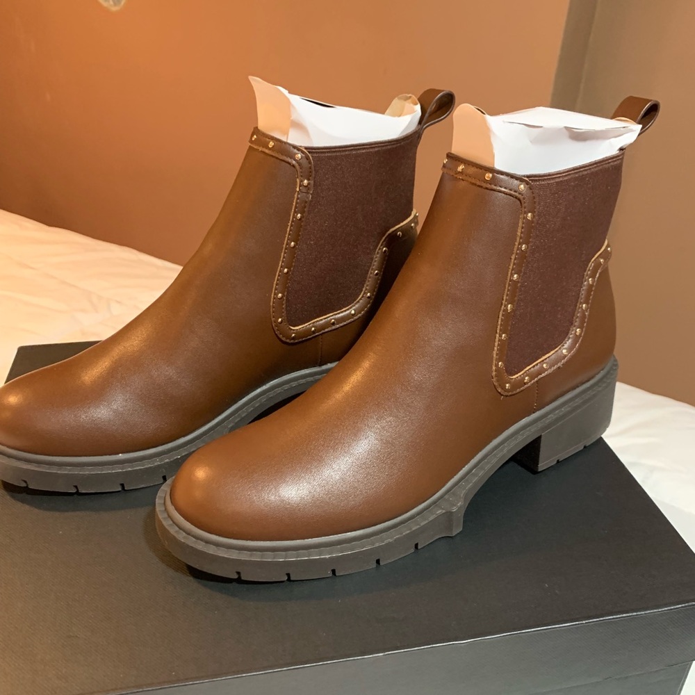 NEW COACH LORY LEATHER BOOTIE